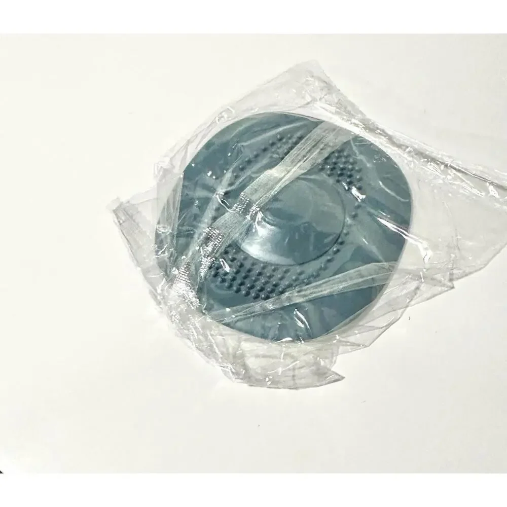 Silicone Blue Drain Plug Stopper and Strainer - Push Button Operation